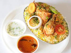 Special Bone Chicken Fry Piece Biryani