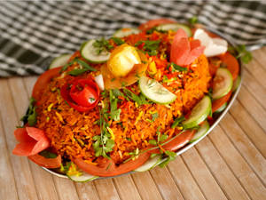Veg Biryani with Curd