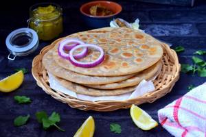 2 Onion Paratha + Pickle +curd