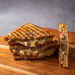 Coleslaw And Grilled Cottage Cheese Sandwich - Diabetic Friendly