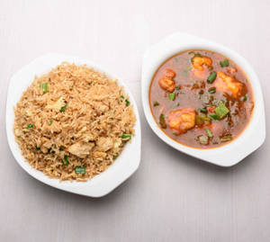 Chicken Chilli Rice with gravy