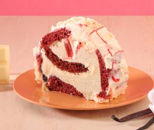 Red Velvet Roll Cake Slice