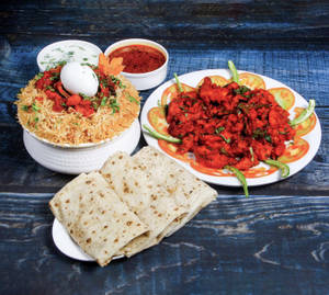 Chicken 65 + Chicken Handi + 3 Roti 