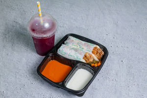 2 Chicken Shawarma ( Myoneese , Chutney ) + Pulpy Grape