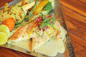 Grilled Fish with Lemon Butter Sauce