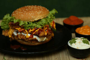 Double Chicken Barbeque Burger