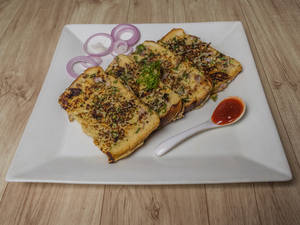 Spicy Onion Coriander French Toast (3 Slices)