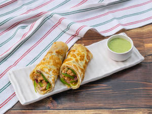 Veg Kathi Roll  (1 Plate ) [ 2 piece]
