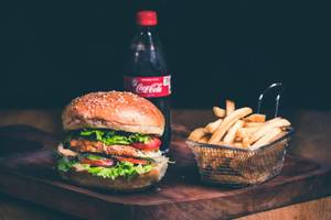 Aloo Tikki Burger+french Fries+coke