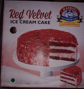 Round Red Velvet Ice Cream Cake 1.2kg
