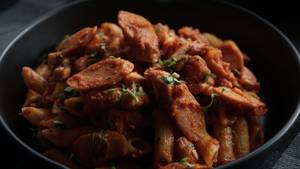 Red Sauce Penne Pasta With Sausage