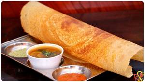 Plain Dosa (Served with chutney and sambar) (1pc)