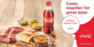 Cheese Masala Pav ( 2 Pcs ) + Coke