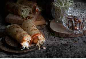 Veg Cheese Schezwan Frankie