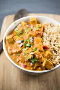 Low Fat Paneer Curry With Brown Rice