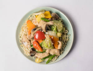 Pan Fried Noodles( Top With Gravy)