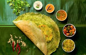 Coriander Paneer Masala Dosa