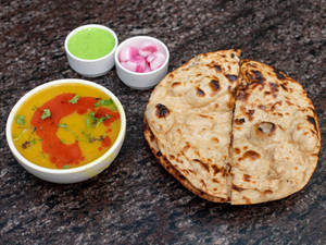 4 Butter Roti With Yellow Dal