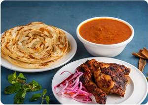 Malabar Parotta With Grilled Chicken ( QUARTER)