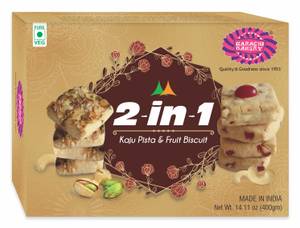 2 in 1 Fruit and Kaju Pista Biscuits [400 grams]