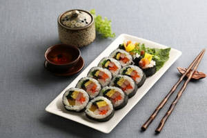 Chicken Sausage Kimbap