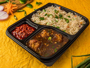Rice Combo with Veg Manchurian Gravy