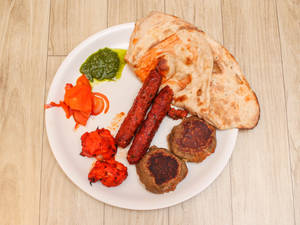 Veg Kebab Platter with Paratha