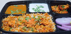 Chicken Dum Biryani Thali