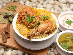 Handi Chicken Biryani- 2 pieces and rice