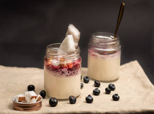 Berry Coconut Panna Cotta Jar