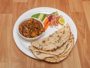 Chicken  Curry + 2 Tadoori Roti + Palain Rice