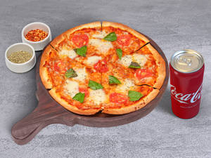 7"  Veg Margherita Pizza + Coke 300 Ml Can