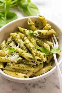 Beef Pesto Cream Pasta
