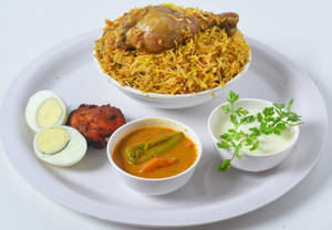 Chicken Biryani With Kabab [1 Pieces]