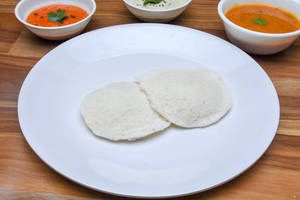 Idly (2 Nos).[2PCS]   [can be provided with Sambar with Chutney.]