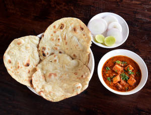 Paneer Butter Masala 500ml 250ml Chole N 8 Roti
