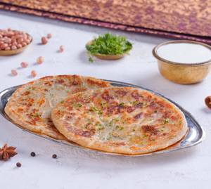 Aloo Paratha with Dry Fruit Lassi