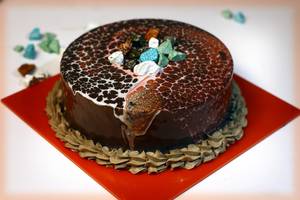 Eggless Belgian Chocolate Cake