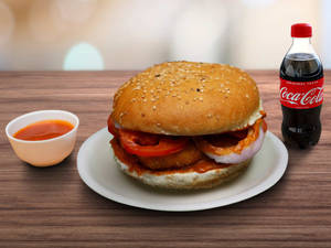 Kadai Paneer Burger + Coke 250 ml PET