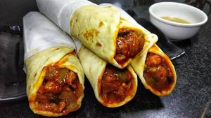 Schezwan Chicken Shawarma Roll