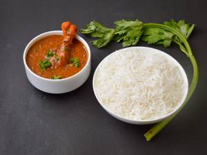 Steam Rice + Chicken Pepper Masala (250 Ml)