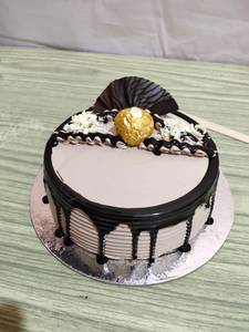 Eggless Ferrero Rocher Chocolate Cake