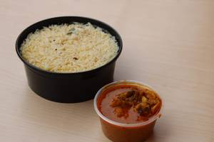 Rasam Rice + Chicken Fry