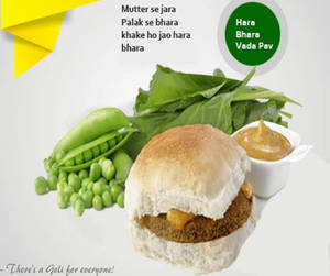 Crunchy Hara Bhara Vada Pav