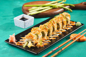 Asparagus Sushi Tempura Roll