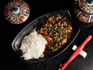 Bang Bang Chicken with Sticky Rice
