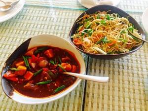 Chilly Paneer, Noodles
