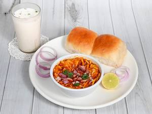 Misal Pav + Butter Milk