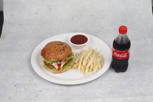 Chicken Supreme Burger With Cheese + French Fries + Coke [250 Ml]