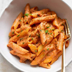 Penne Pasta In Pink Sauce